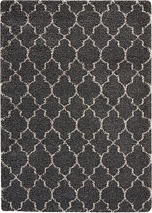 Nourison Nourison Amore 3'11" x 5'11" Charcoal Moroccan Indoor Rug, Charcoal, large