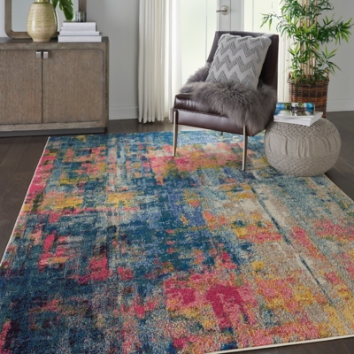 Nourison Celestial Blue Multicolor 7'x10' Rug | Ashley Furniture HomeStore