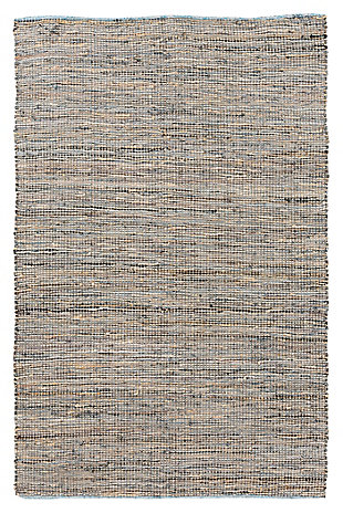 Creating a truly natural look for your space in both design and construction, the exquisitely hand loomed pieces of the adobe collection by country living for surya are sure to effortlessly update any room. Fusing jute and leather in a truly flawless manner, these rugs, with their tasseled borders and striking coloring, will radiate a sense of classic charm in any home decor.Hand loomed | Fringe/tassel detail, recycled materials, reversible, no shedding | No backing | Pantone colors:  15-1306, 19-3964, 16-4120