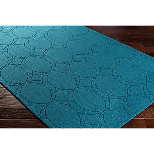 Home Accents Ashlee 5' X 7' 6" Area Rug, Teal, rollover