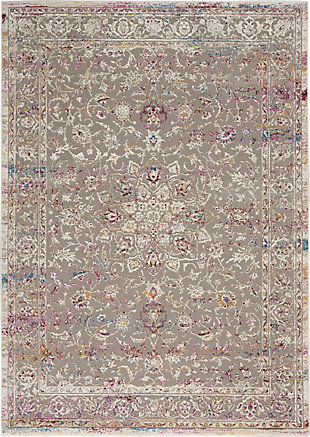 Nourison Melody 5' x 7' Area Rug, Gray/Multi, large