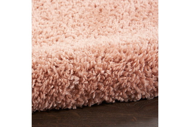 There’s nothing like a sensational shag design to transform even the most ordinary of rooms into something extraordinary. The malibu collection of shag area rugs from nourison was inspired by the luxurious homes of malibu, california. These malibu shag rugs are expertly designed in distinctive sizes and shapes to perfectly fit any room.  featuring a sumptuously thick 1-inch pile and a marvelous power loomed polypropylene fabrication for a terrifically plush texture and stunning sheen, these remarkable rugs are utterly lavish in their look and feel. With its positively plush and lush fabrication, fabulously thick pile and sensational sheen, this malibu shag area rug from nourison is as extravagant to the eye as it is underfoot. In a splendid blush shade, this sensational power-loomed shag rug will bring a fashion-forward flair to any room.100% polypropylene | Power loomed | Serged edges | Low shedding | Indoor only | Shag pile | Imported