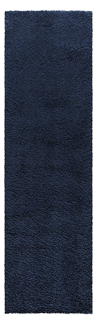 Nourison Malibu Shag Dark Blue 3' X 4' Area Rug, Navy, large