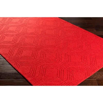 Home Accents Ashlee 5' X 7' 6" Area Rug, Red, large