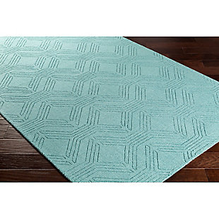 Bold, bright color will surely allow the radiant rugs of the ashlee collection by surya to become a flawless and exquisite addition to your space. Hand loomed in 100% wool. Each of these perfect pieces, with their glamorous geometric design and hypnotizing hues effortlessly embody a sense of vibrant charm from room to room within any home decor.Hand loomed | Carved | Cotton canvas (with latex) | Pantone colors:  16-5112