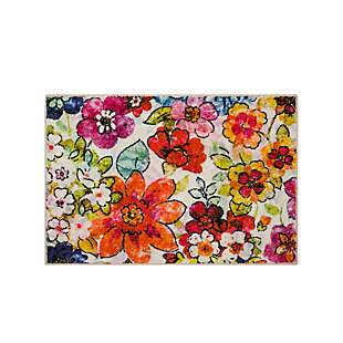 Mohawk Blossoms Rainbow 2' x 3' Accent Rug, Multi, large