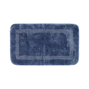 Mohawk Facet Bath Rug French Blue (1' 8"x2' 10"), French Blue, large