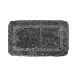 Mohawk Facet Bath Rug Gray (1' 8"x2' 10"), Black/Gray, large