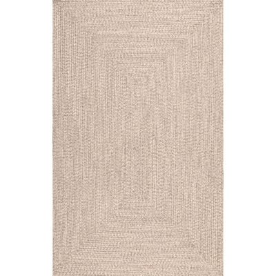 Nuloom Braided Lefebvre Indoor/Outdoor 5' x 8' Area Rug, Tan, large