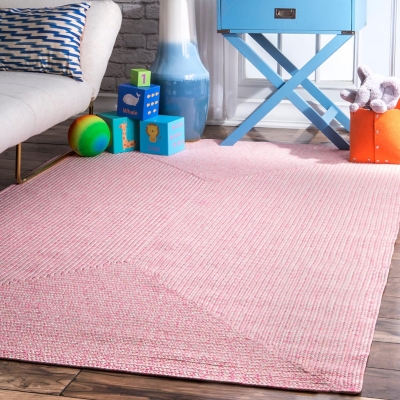 Nuloom Braided Lefebvre Indoor/Outdoor 7' 6" x 9' 6" Area Rug, Pink, rollover