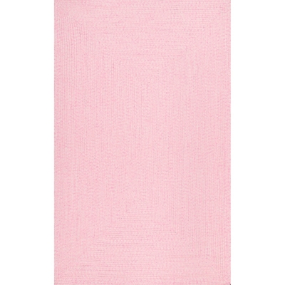 Nuloom Braided Lefebvre Indoor/Outdoor 7' 6" x 9' 6" Area Rug, Pink, large