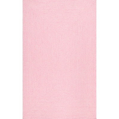 Nuloom Braided Lefebvre Indoor/Outdoor 7' 6" x 9' 6" Area Rug, Pink, large