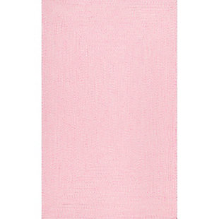 Nuloom Braided Lefebvre Indoor/Outdoor 7' 6" x 9' 6" Area Rug, Pink, large