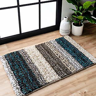 Nuloom Hand Tufted Classie Shag 2' x 3' Accent Rug, Blue Multi, rollover