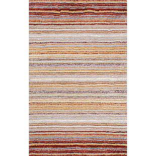 Nuloom Hand Tufted Classie Shag 6' x 9' Area Rug, Red Multi, large