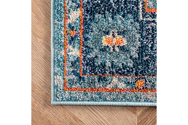 Elevate your space with the beautifully distressed, antique look of this medallion patterned rug. The soft and silky texture adds an instant touch of luxury anywhere you place them.100% polypropylene | Machine made | Easy to clean and maintain | Distressed effect | Spot clean recommended | Imported