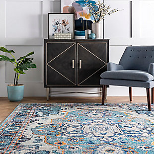 Elevate your space with the beautifully distressed, antique look of this medallion patterned rug. The soft and silky texture adds an instant touch of luxury anywhere you place them.100% polypropylene | Machine made | Easy to clean and maintain | Distressed effect | Spot clean recommended | Imported
