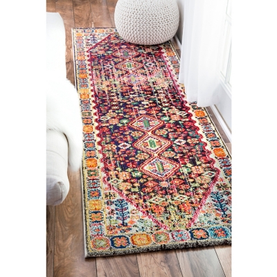 Nuloom Erline Colorful Bohemian Area Rug, Black