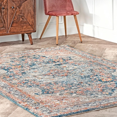 Nuloom Georgia Impassioned Medallion 8 x 10 Area Rug, Blue