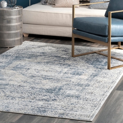 Nuloom Jayla Barbed Iris Medallion 7' 10" x 10' 10" Area Rug, Blue, rollover