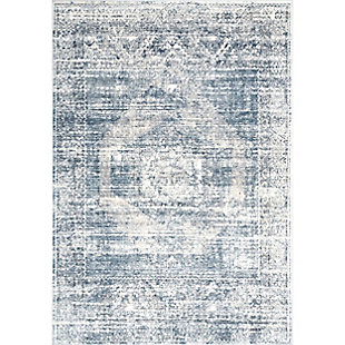 Nuloom Jayla Barbed Iris Medallion 7' 10" x 10' 10" Area Rug, Blue, large