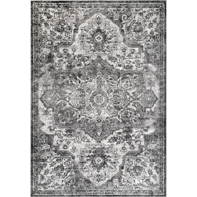 Nuloom Maryanne Transitional Medallion 5' x 8' Area Rug, Gray, large