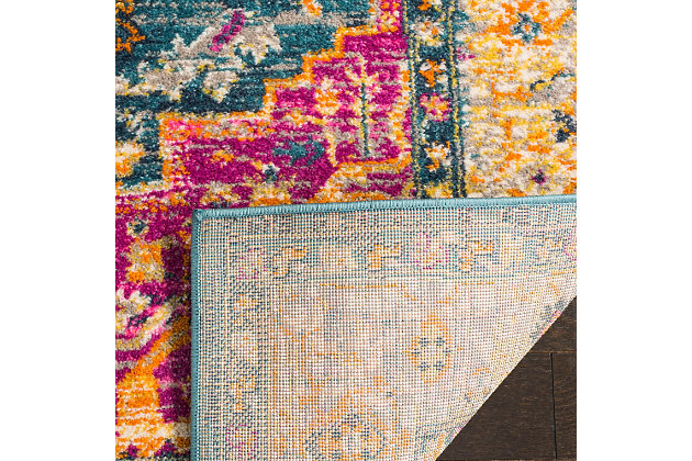 The heirloom elegance of yesteryear becomes chic, metro-mod décor in the Madison Rug Collection. Traditional motifs and reminiscent imagery is colored in vibrant hues and draped in a distressed, antique patina for a classic look that is all-together now. Madison rugs are machine loomed using soft, easy-care synthetic yarns for long-lasting brilliance. Construction: power loomed | Fiber content: polypropylene pile | Country of origin: turkey