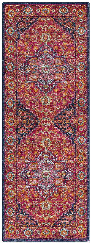 Home Accents Harput 2' 7" X 7' 3" Runner, Red, large