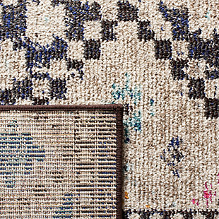 The heirloom elegance of yesteryear becomes chic, metro-mod décor in the Madison Rug Collection. Traditional motifs and reminiscent imagery is colored in vibrant hues and draped in a distressed, antique patina for a classic look that is all-together now. Madison rugs are machine loomed using soft, easy-care synthetic yarns for long-lasting brilliance. Construction: power loomed | Fiber content: polypropylene friese | Country of origin: turkey