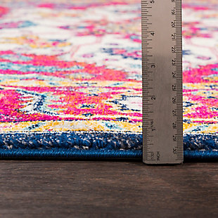 The vibrant and eclectic designs in surya's harput collection will set your space apart with a splash of color and edgy style. The tight patterns and vibrant untraditional colors in this polypropylene rug are sure to catch the eye of visitors. This collection is machine made in turkey and easily cleaned.Machine made | Easy care, no shedding, printed | No backing | Pantone colors:  16-5121, 19-1860, 14-0755, 11-0602, 19-4030, 18-0403