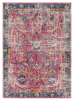 The vibrant and eclectic designs in surya's harput collection will set your space apart with a splash of color and edgy style. The tight patterns and vibrant untraditional colors in this polypropylene rug are sure to catch the eye of visitors. This collection is machine made in turkey and easily cleaned.Machine made | For indoor/outdoor use | Uv resistant; water resistant | Easy care, no shedding, printed | No backing, rug pad recommended | Pantone colors:  19-1860, 19-4030, 16-5121, 14-0755, 17-1046, 15-6304, 18-0403 | Spot clean only