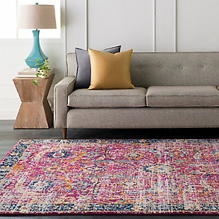 The vibrant and eclectic designs in surya's harput collection will set your space apart with a splash of color and edgy style. The tight patterns and vibrant untraditional colors in this polypropylene rug are sure to catch the eye of visitors. This collection is machine made in turkey and easily cleaned.Machine made | For indoor/outdoor use | Uv resistant; water resistant | Easy care, no shedding, printed | No backing, rug pad recommended | Pantone colors:  19-1860, 19-4030, 16-5121, 14-0755, 17-1046, 15-6304, 18-0403 | Spot clean only