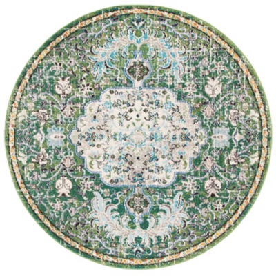 Safavieh Madison 5' x 5' Round Area Rug, Green/Turquoise, large