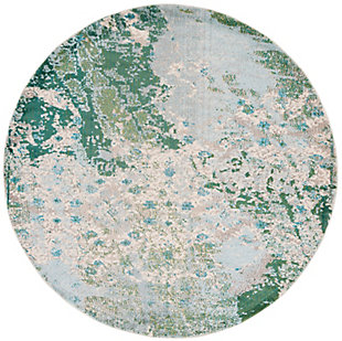 Safavieh Madison 5' x 5' Round Area Rug, Green/Blue, large