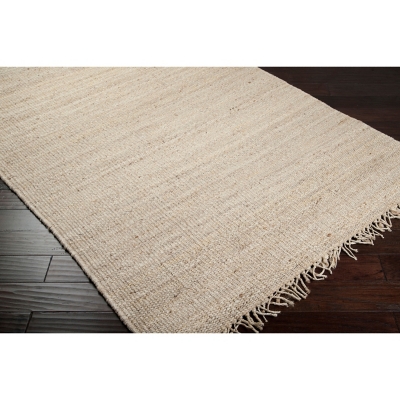 Home Accents Jute Bleached 2' 6" X 7' 6" Runner, Cream, large
