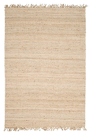 Home Accents Jute Bleached 4' X 6' Area Rug, Cream, large