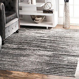 Nuloom Fading Stripes 5' x 8' Area Rug, Gray, rollover
