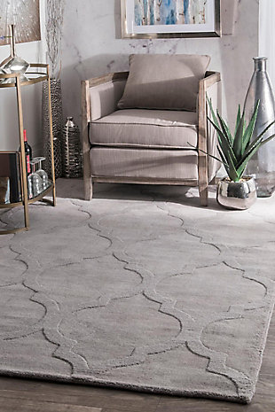 Nuloom Hand Tufted Maybell 5' x 8' Area Rug, Gray, rollover