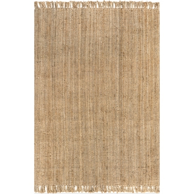 Nuloom Daniela Farmhouse Chunky Jute Area Rug | Ashley - Chocolate 5x8