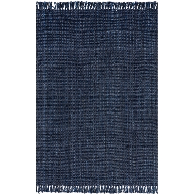 Nuloom Daniela Farmhouse Chunky Jute Area Rug, Navy Blue, large