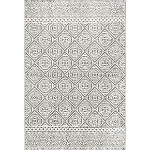 Nuloom Transitional Floral Jeanette 5' x 8' Area Rug, Gray, large