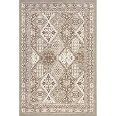Nuloom Becca Traditional Tiled Area Rug, Gray, large