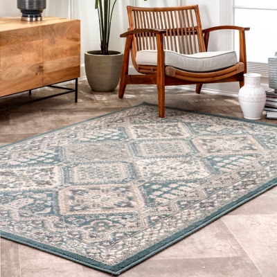 Nuloom Melange Tiles 8' x 10' Area Rug, Blue, large