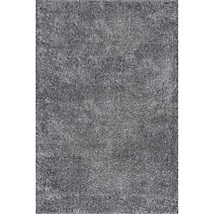 Nuloom Marleen Plush Shag 5' 3" x 7' 6" Area Rug, Gray, large