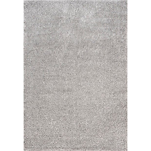 Nuloom Marleen Contemporary Shag Area Rug, Silver, large