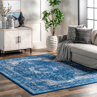 Nuloom Verona Vintage Persian Area Rug, Dark Blue, large