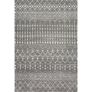 Nuloom Moroccan Trellis 2' x 3' Accent Rug, Dark Gray, large