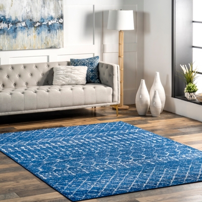 Nuloom Moroccan Blythe Area Rug, Blue, large