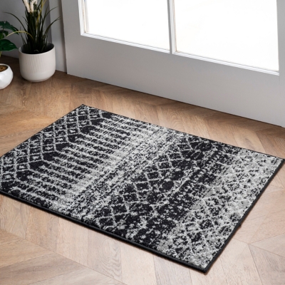 Nuloom Moroccan Blythe Area Rug, Black, large