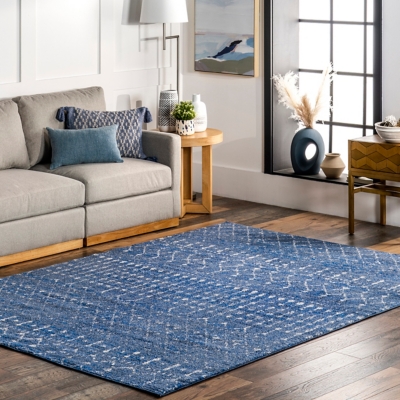 Nuloom Moroccan Blythe Area Rug, Dark Blue, large